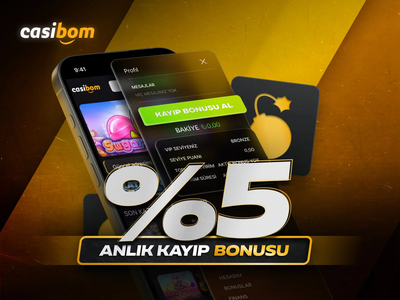 %5 Anlık Kayıp Bonusu